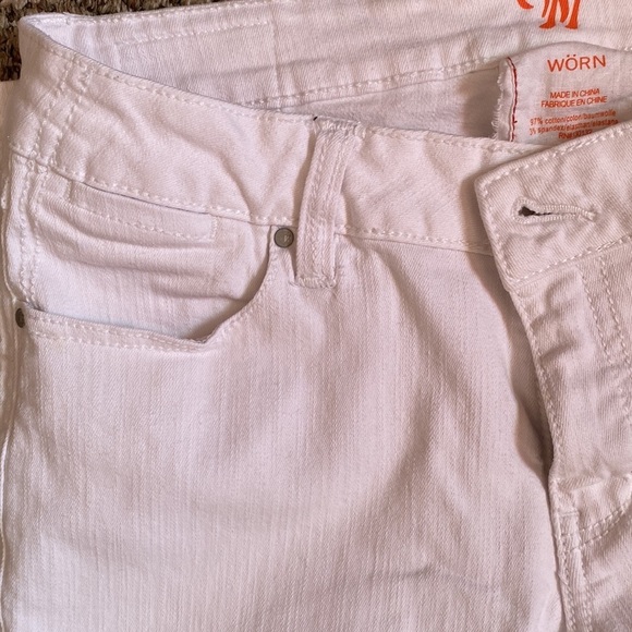 Wörn White Denim Jeans Cropped Pants Casual Everyday women  size 12 - Picture 10 of 12